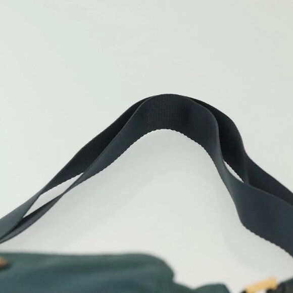 PRADA Shoulder Bag Nylon Green Gold Auth 136672 - Picture 8 of 16